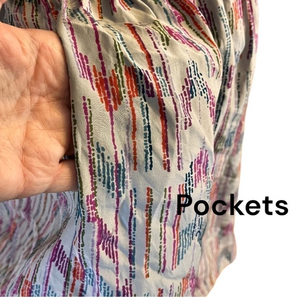 PARKER Silk Dress with Short Sleeves and Smocked Drop Waist - Picture 9 of 16